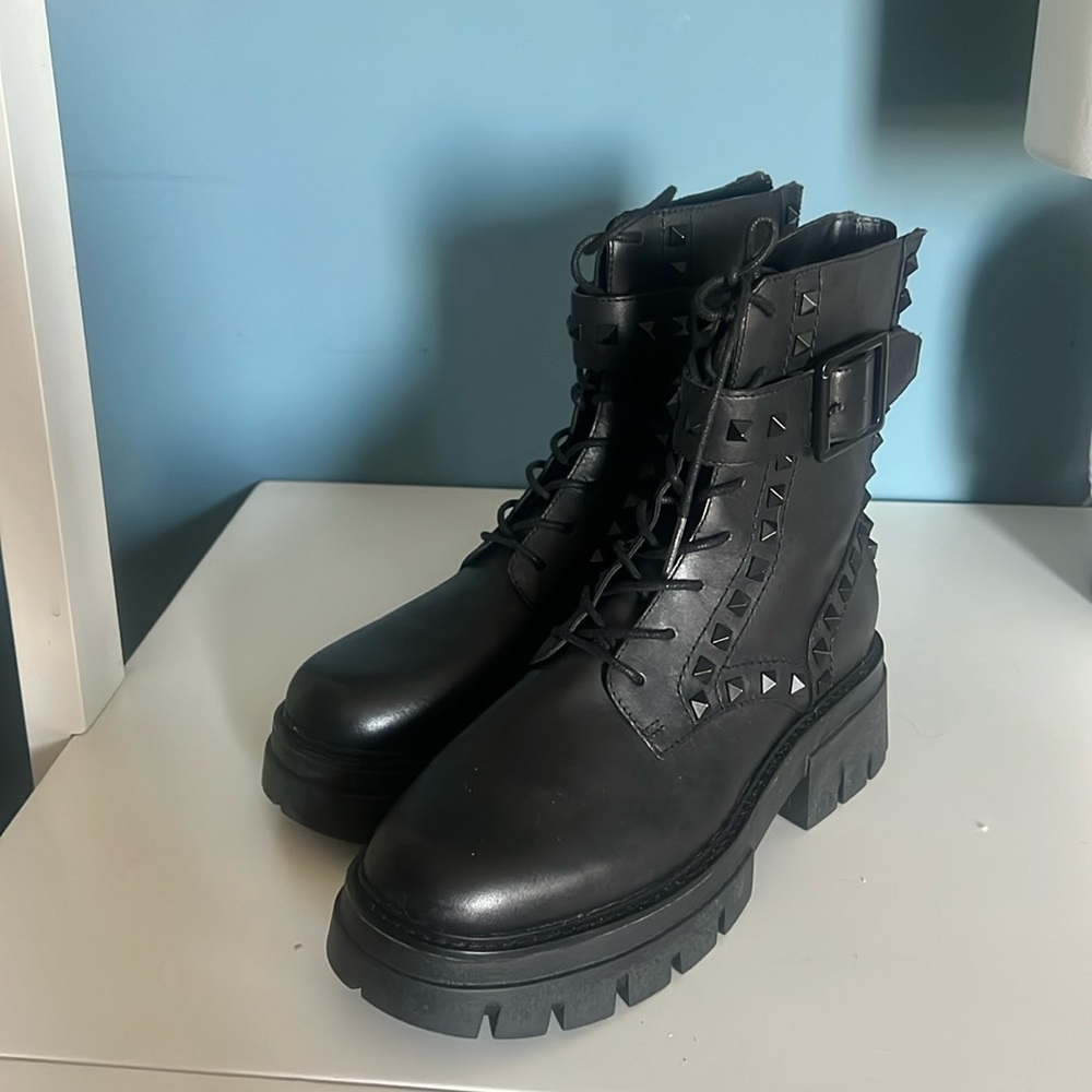 Ash Combat Boots